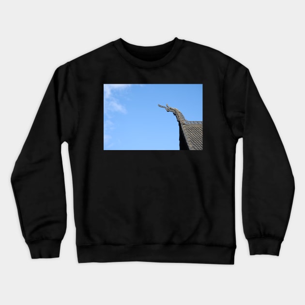 Borgund Stave Church Dragon Crewneck Sweatshirt by ztrnorge